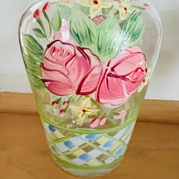 TRACEY PORTER for Waverly Pair of "Garden Room" Hand Painted Vases EUC - Picture 6 of 8